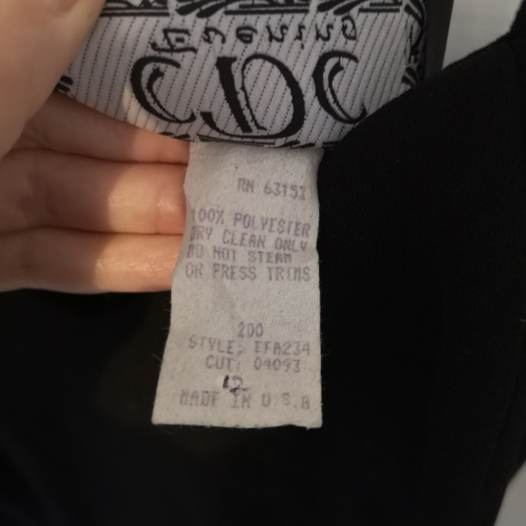 Vintage 80s Fit and Flare LBD With Rhinestone Detail - Picture 7 of 8